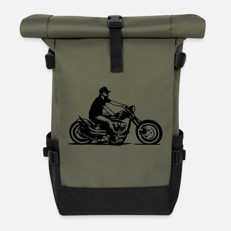 cb36_bobber_ride - Sac à dos roll top - olive/noir