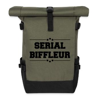 Serial biffleur - Sac à dos roll top - olive/noir - Devant