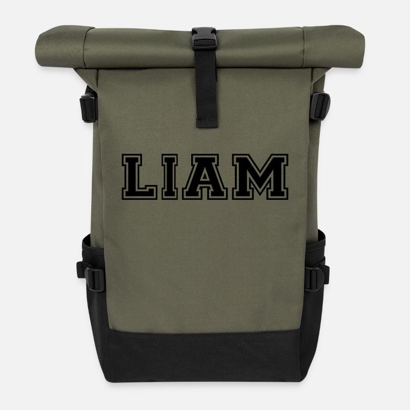 liam - Sac à dos roll top - olive/noir
