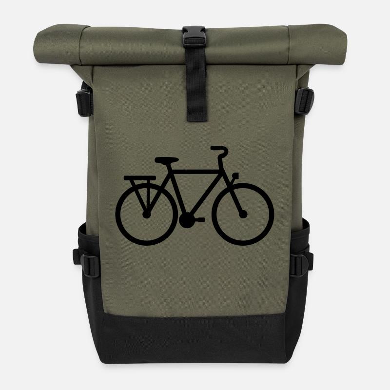 Fahrrad - Rolltop Rucksack - Olive/Schwarz