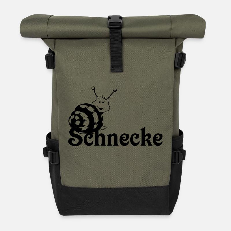 Schnecke - Rolltop Rucksack - Olive/Schwarz