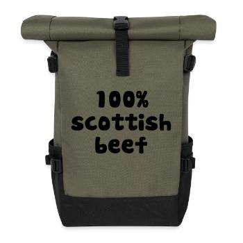 purepish 100 percent scottish beef - Sac à dos roll top - olive/noir - Devant