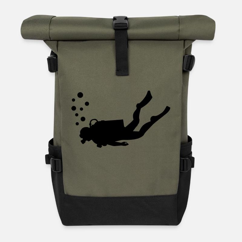 Taucher - Rolltop Rucksack - Olive/Schwarz