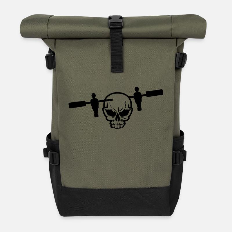 Tischfussball - Rolltop Rucksack - Olive/Schwarz