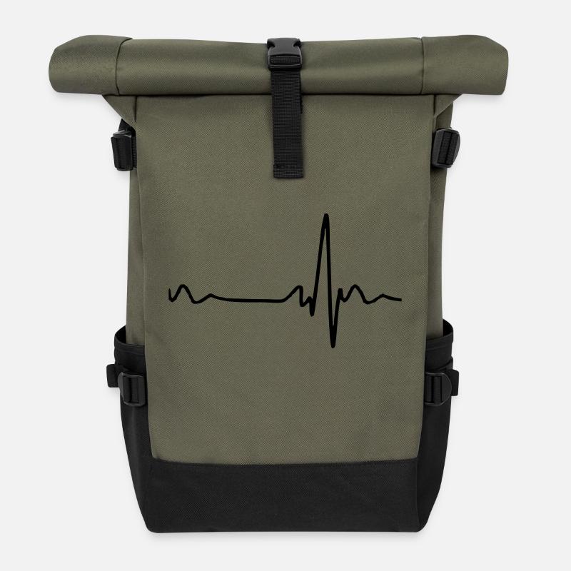 Herzschlag - Rolltop Rucksack - Olive/Schwarz