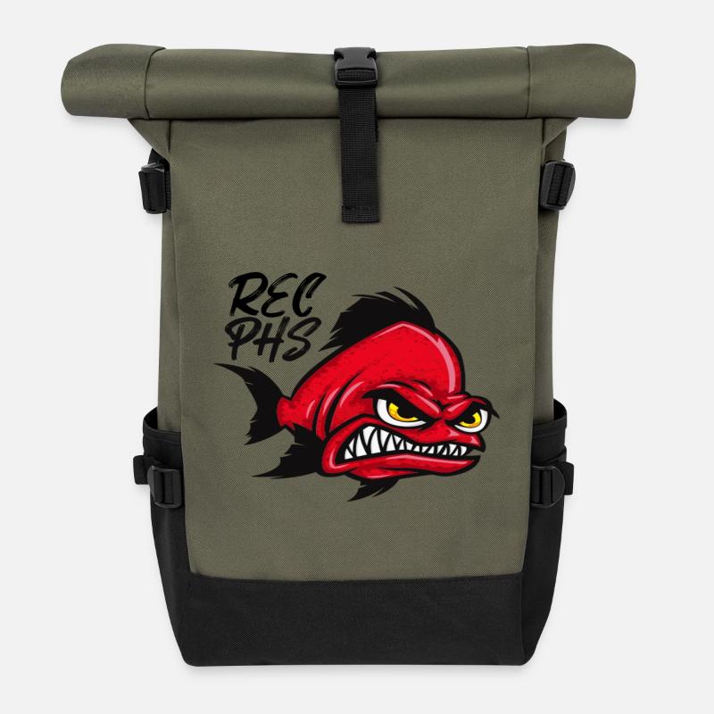 Rostocker Eishockey - Rolltop Rucksack - Olive/Schwarz
