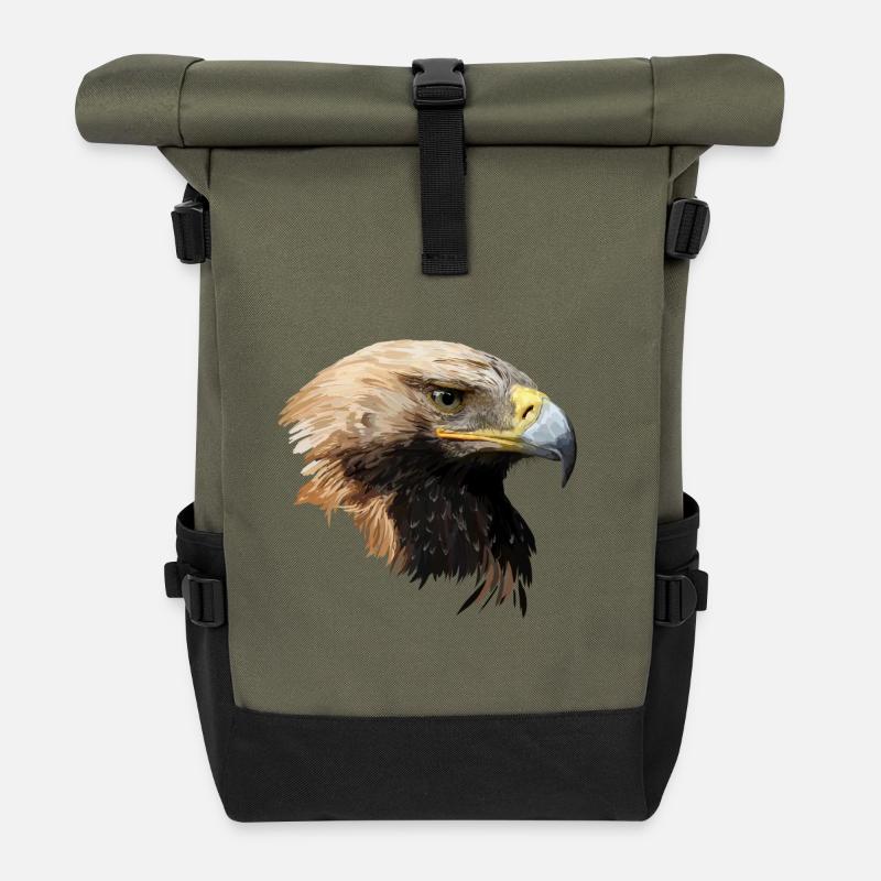 Eagle - Roll Top Backpack - olive/black