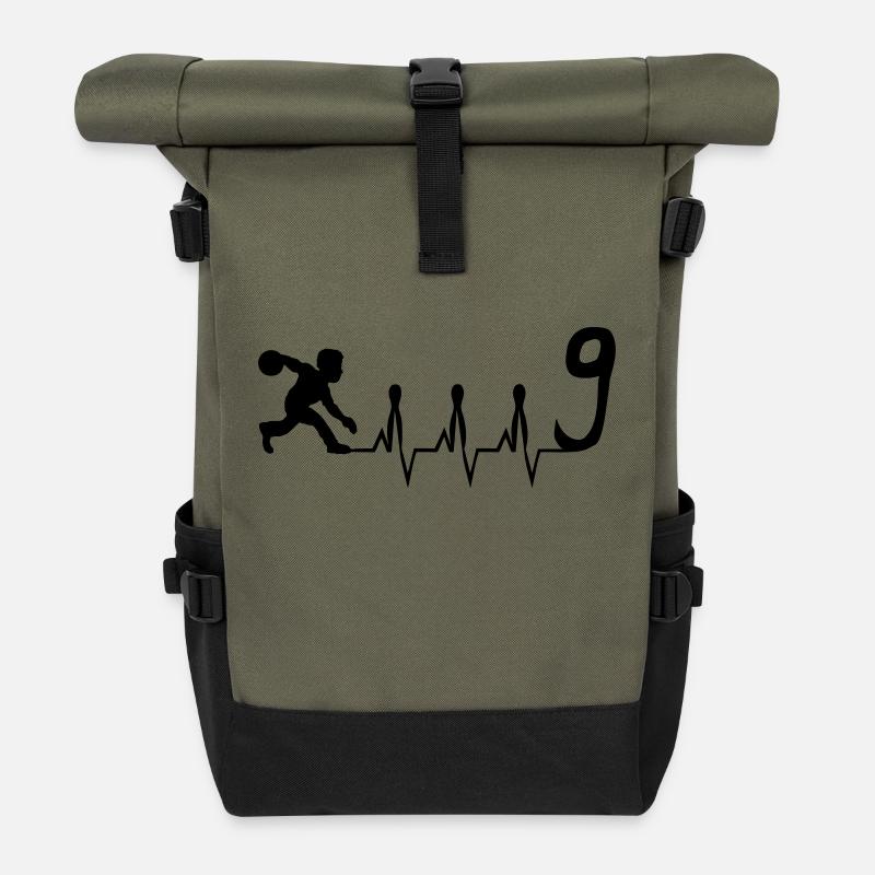 Heartbeat de Keglers - Sac à dos roll top - olive/noir