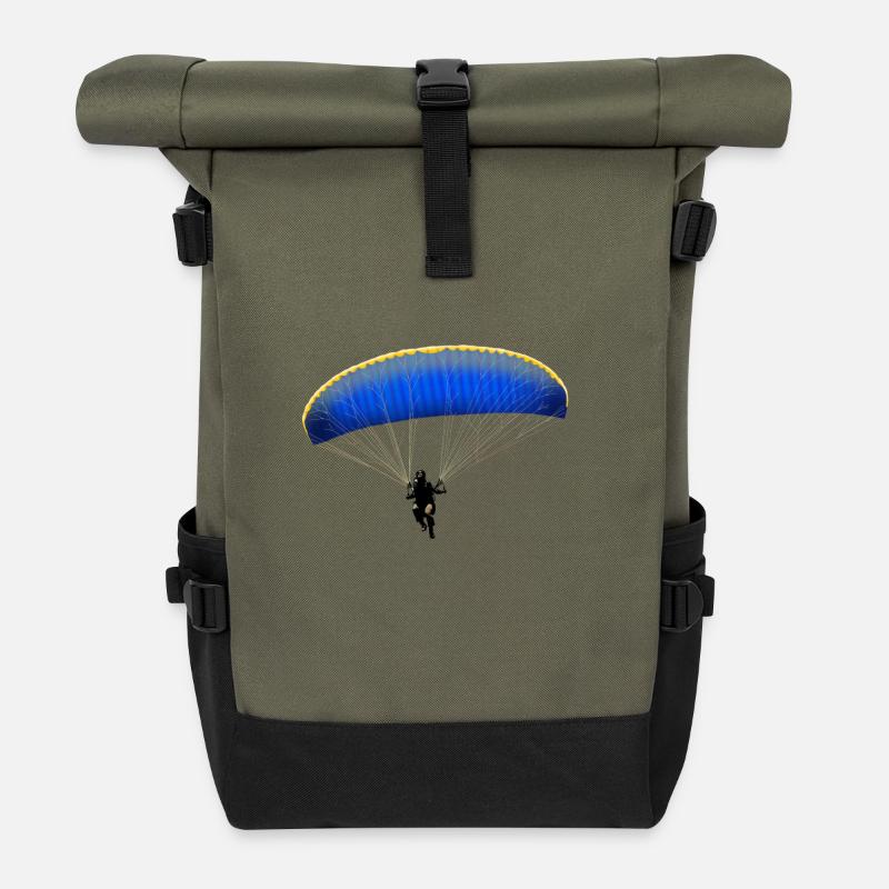 paragliding - Roll Top Backpack - olive/black