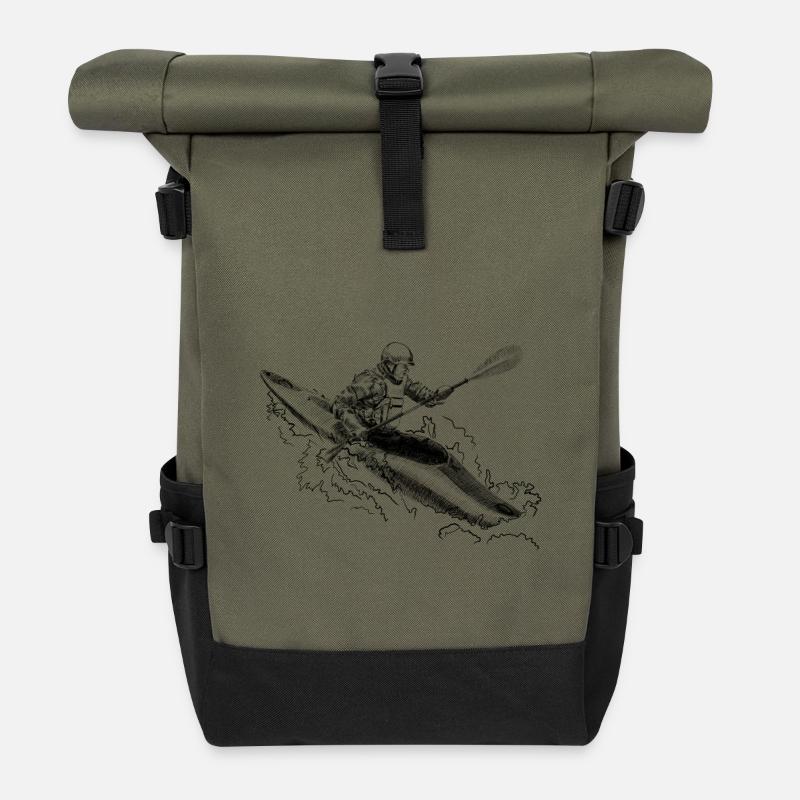 Kayak - Roll Top Backpack - olive/black