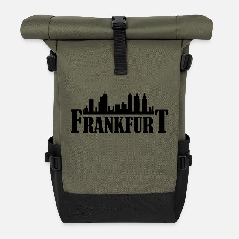 frankfurt_01 - Rolltop Rucksack - Olive/Schwarz