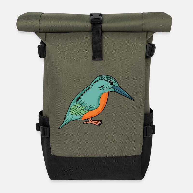 Eisvogel - Rolltop Rucksack - Olive/Schwarz