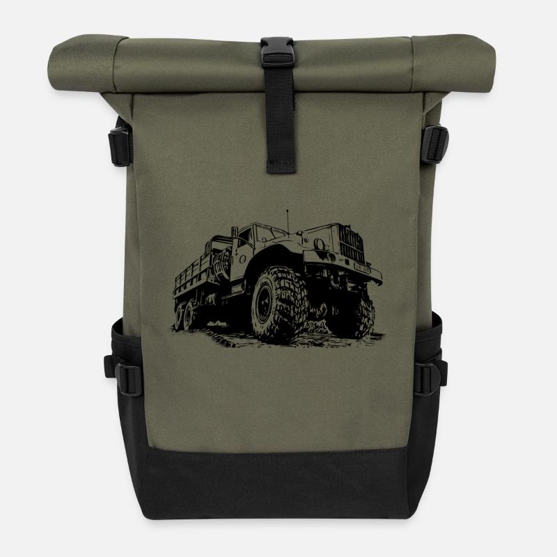 KrAZ LKW - Rolltop Rucksack - Olive/Schwarz
