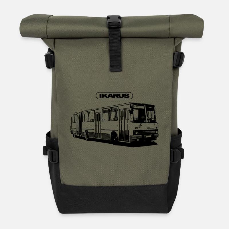 IKARUS 280 - Rolltop Rucksack - Olive/Schwarz