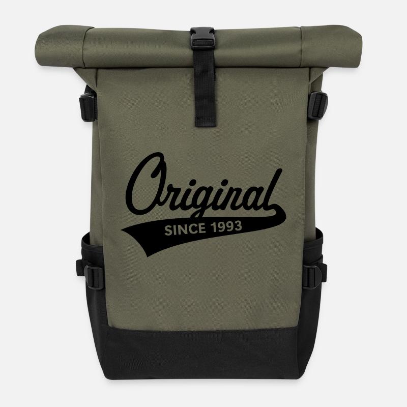 Original Since 1993 (Geburtsjahr, Geburtstag / B) - Rolltop Rucksack - Olive/Schwarz