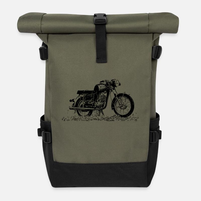 MZ TS 150 - Rolltop Rucksack - Olive/Schwarz