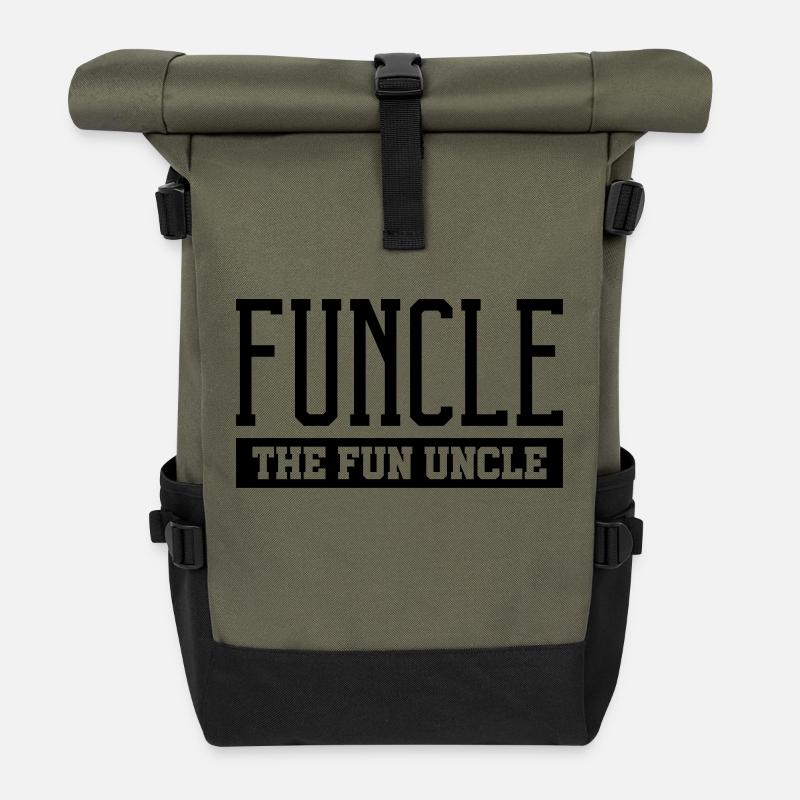 funcle the fun uncle - Rolltop Rucksack - Olive/Schwarz