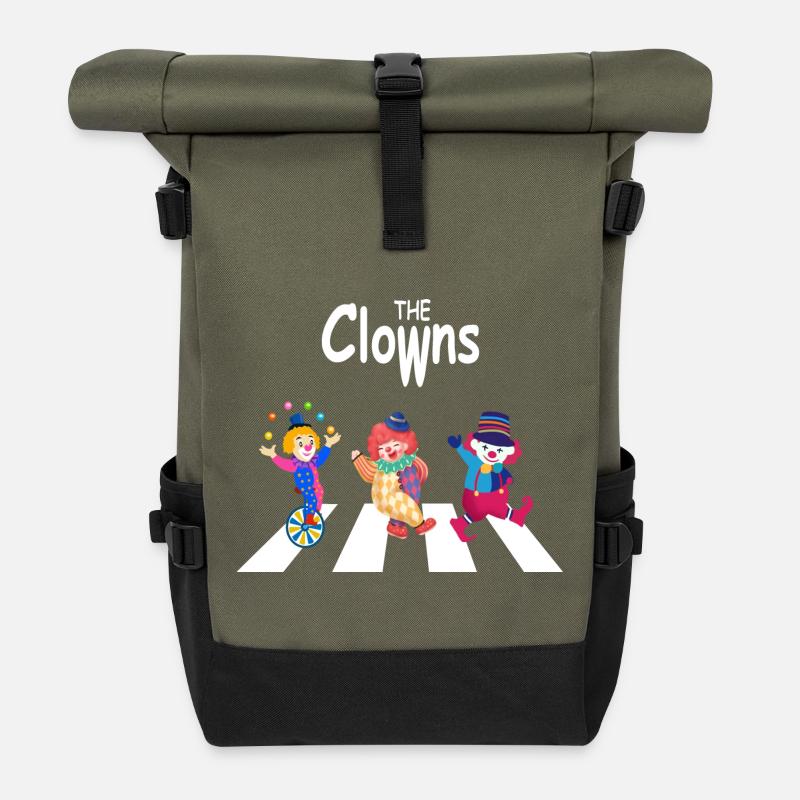 Die Clowns - Rolltop Rucksack - Olive/Schwarz