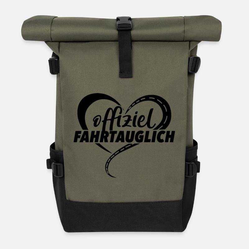 Führerschein - Rolltop Rucksack - Olive/Schwarz
