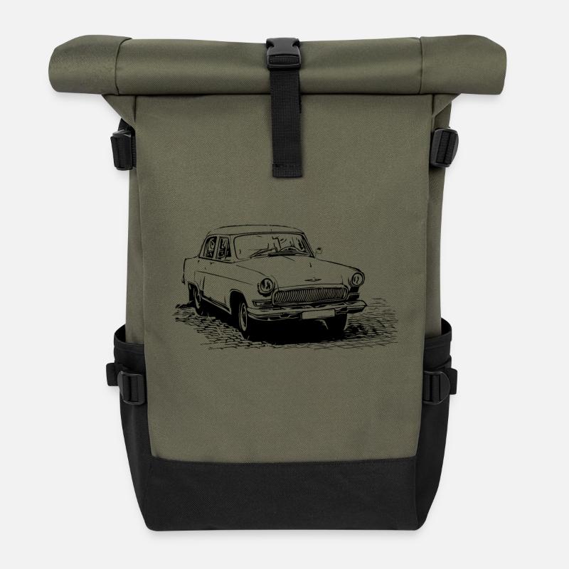 GAZ M-21 Wolga - Rolltop Rucksack - Olive/Schwarz
