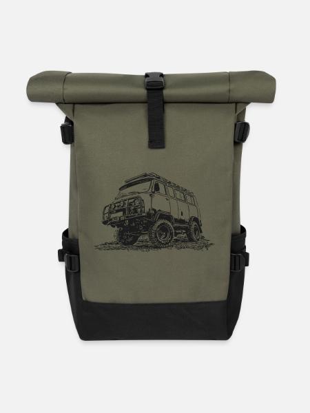 Buchanka UAZ - Rolltop Rucksack - Olive/Schwarz