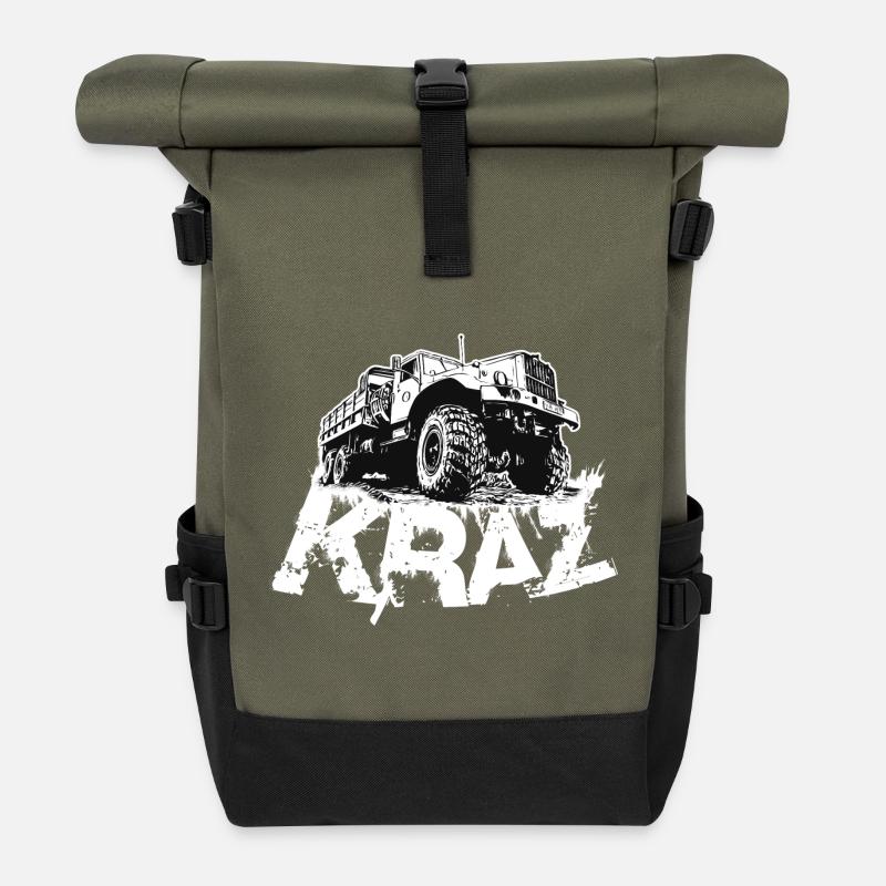 KRAZ LKW - Rolltop Rucksack - Olive/Schwarz