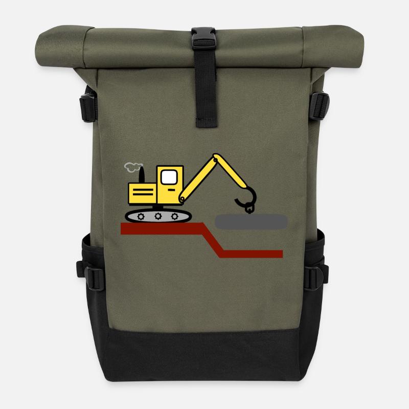 Bagger - Rolltop Rucksack - Olive/Schwarz