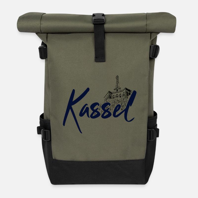 Kassel - Rolltop Rucksack - Olive/Schwarz