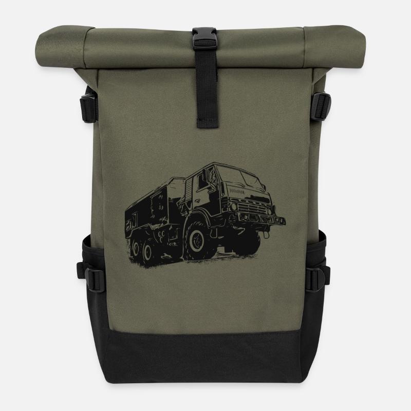 KAMAZ 4310 - КАМАЗ 4310 - Rolltop Rucksack - Olive/Schwarz