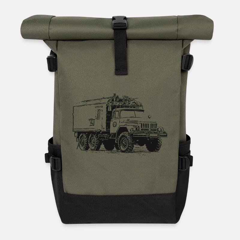 ZIL 131 KO - Rolltop Rucksack - Olive/Schwarz