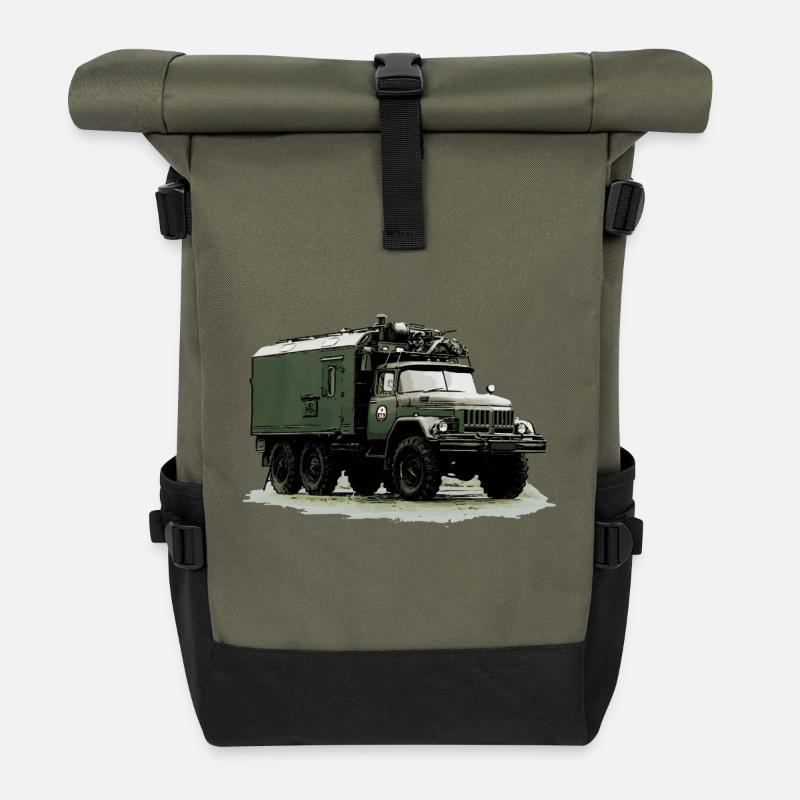 ZIL 131 KO - Rolltop Rucksack - Olive/Schwarz