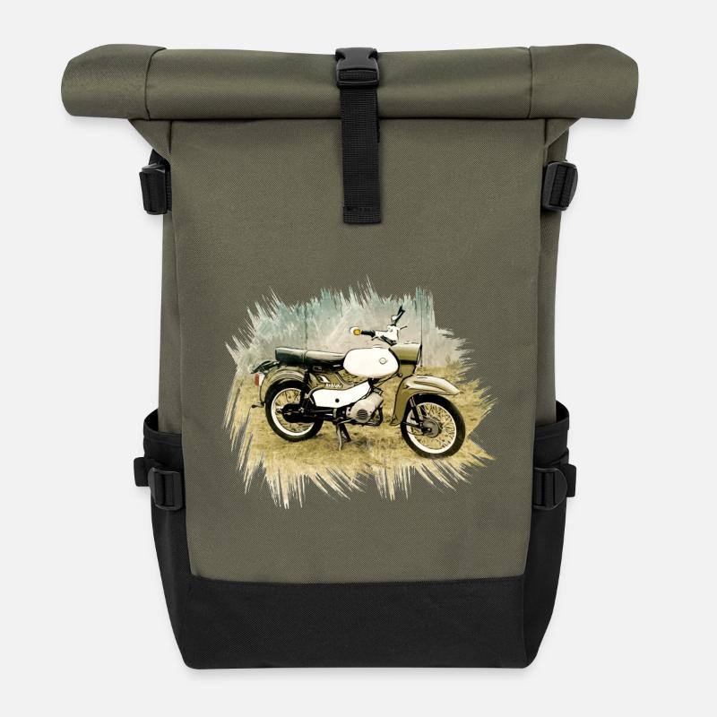 Simson SR 4/4 Habicht - Rolltop Rucksack - Olive/Schwarz