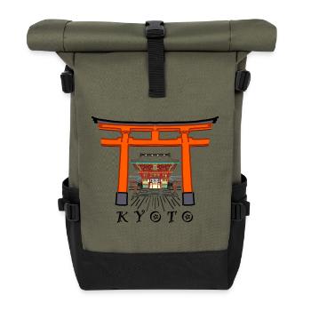 Japan, Kyoto, Fushimi Inari- Taisha Shrine - Roll Top Backpack - olive/black - Front