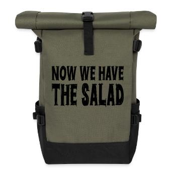 Now We Have The Salad - Rolltop Rucksack - Olive/Schwarz - Vorne