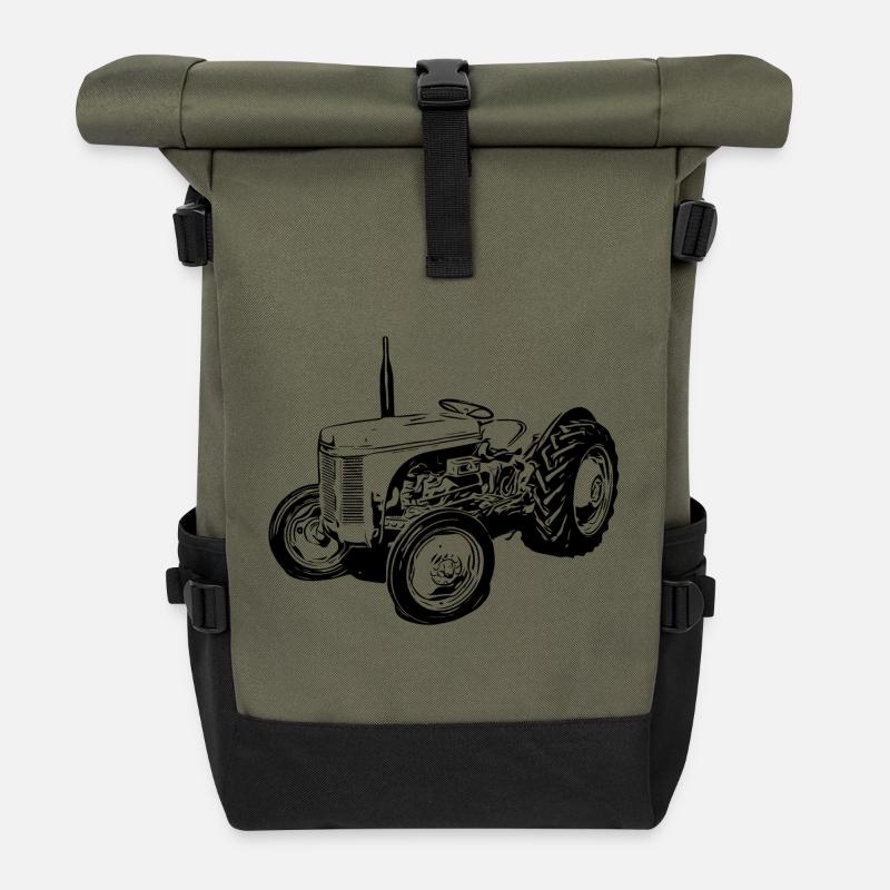 Stéphanie - Sac à dos roll top - olive/noir