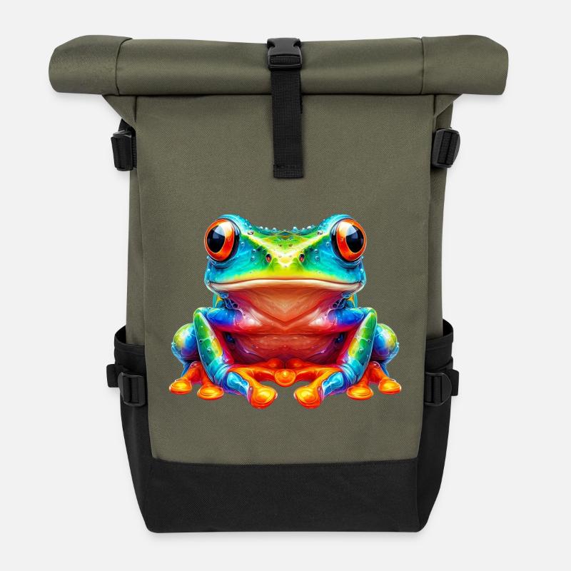 Frosch - Rolltop Rucksack - Olive/Schwarz