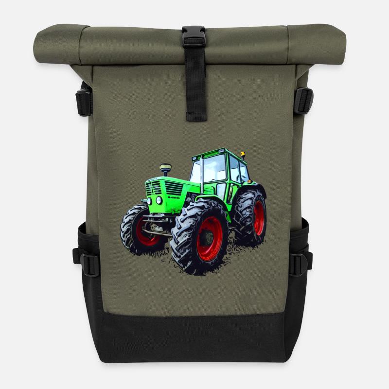 Traktor Deutz 13006 - Rolltop Rucksack - Olive/Schwarz