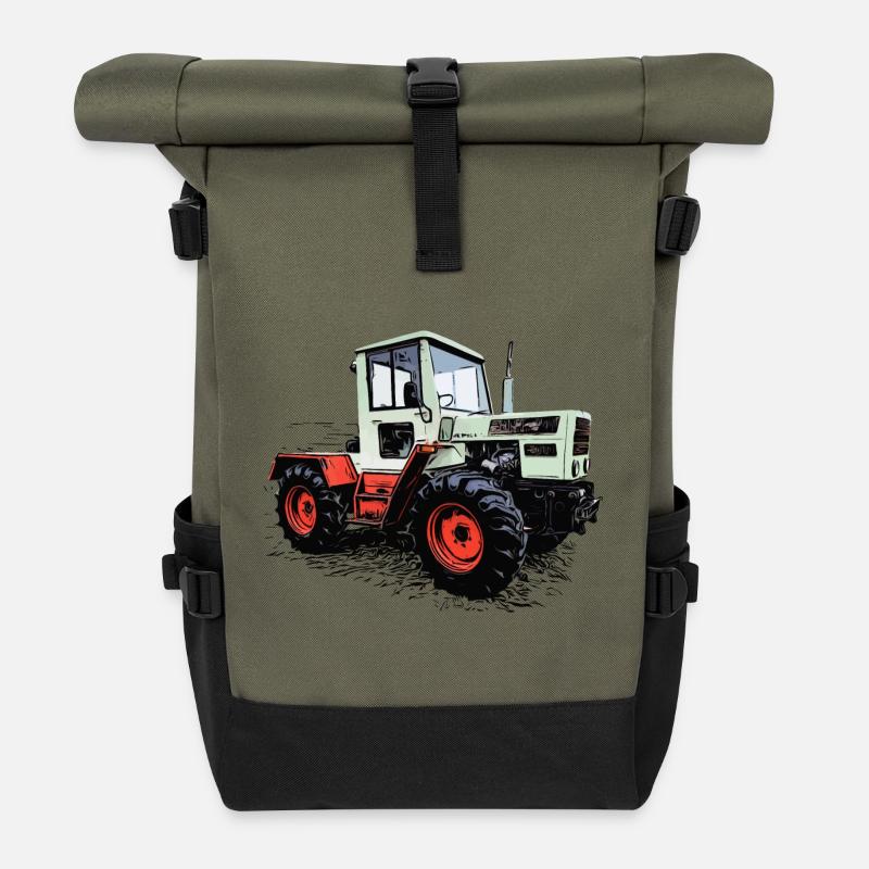 MB trac 65 70 Traktor - Rolltop Rucksack - Olive/Schwarz
