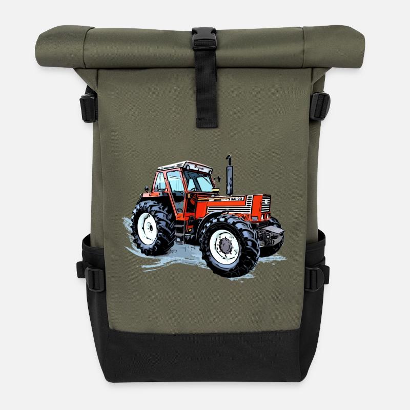 Traktor Turbo DT 160 90 - Rolltop Rucksack - Olive/Schwarz