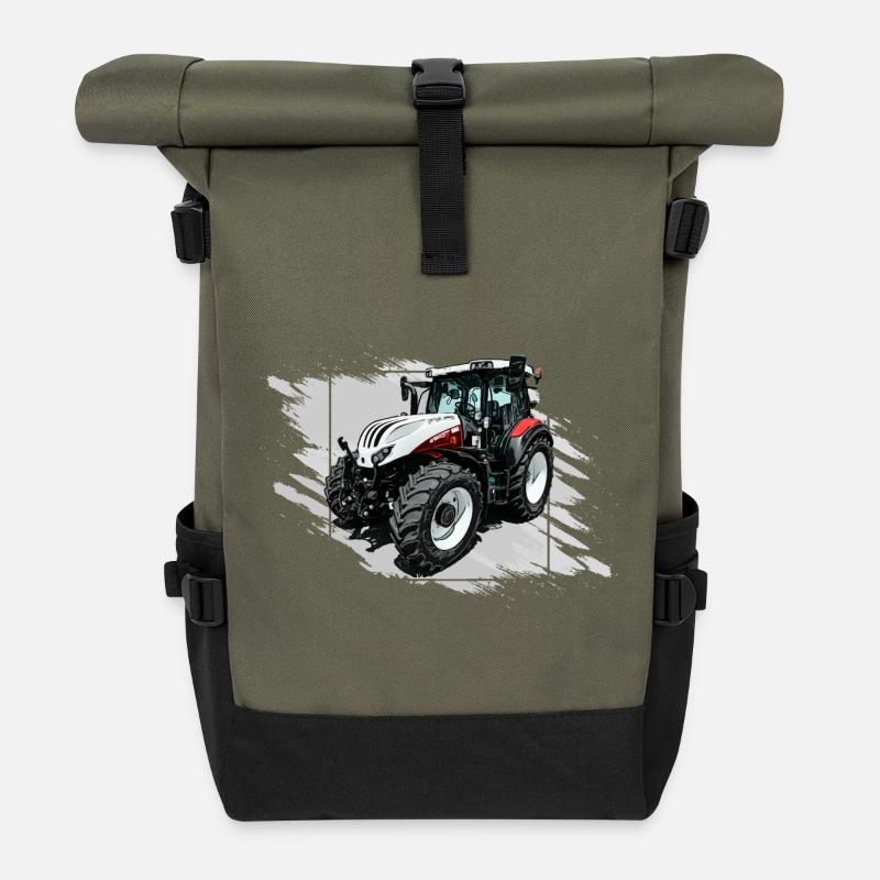 Steyr Traktor - Rolltop Rucksack - Olive/Schwarz