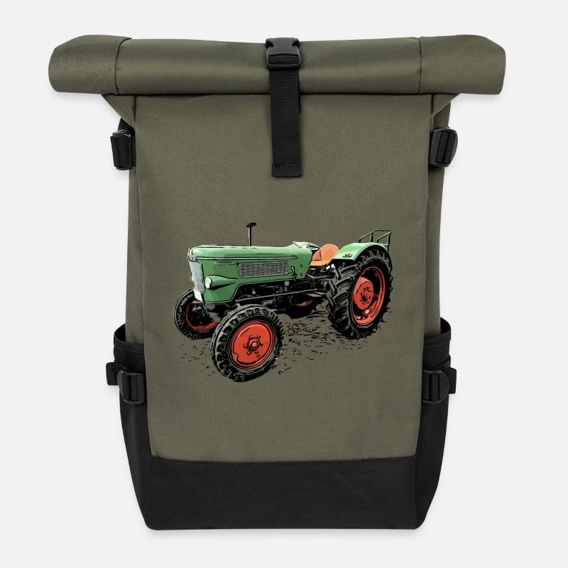 Traktor Favorit 1 - Rolltop Rucksack - Olive/Schwarz