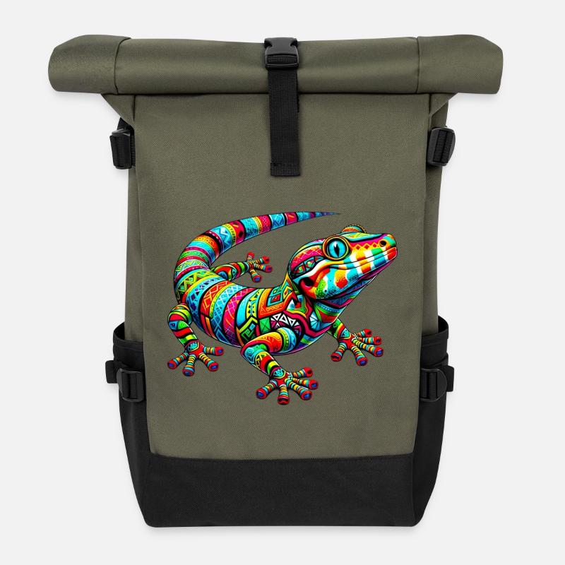 Gecko - Rolltop Rucksack - Olive/Schwarz