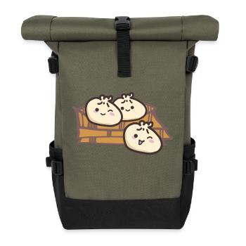Sweet Asia Dumplings - Roll Top Backpack - olive/black - Front