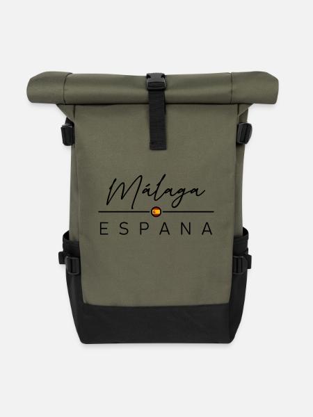 Spain - Málaga - Malaga - Spanien - Espana - Rolltop Rucksack - Olive/Schwarz