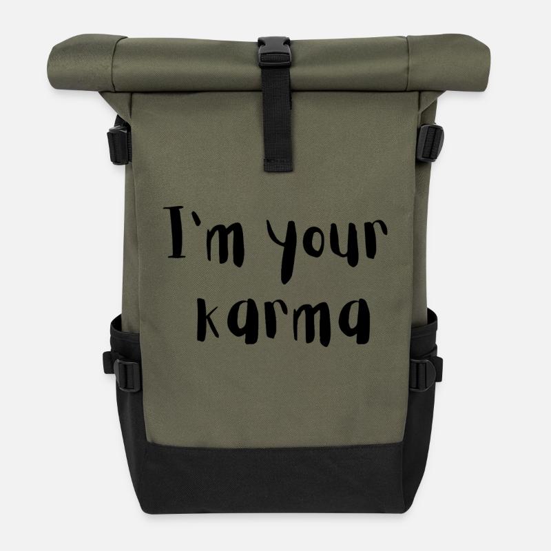 Karma - Sac à dos roll top - olive/noir