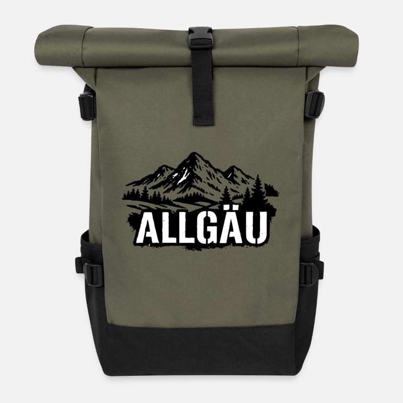 Allgau - Rolltop Rucksack - Olive/Schwarz