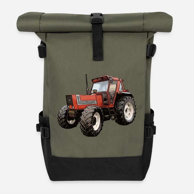 Ackerlegende in Rot - Rolltop Rucksack - Olive/Schwarz