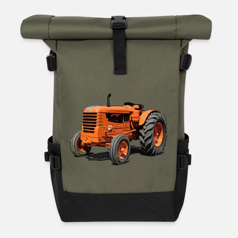 Klassiker mit Charakter - Rolltop Rucksack - Olive/Schwarz