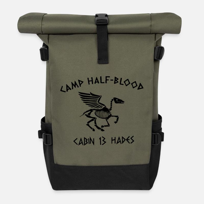 Camp Halbblut-Hütte 13 Hades Jupiter Halbblut - Rolltop Rucksack - Olive/Schwarz