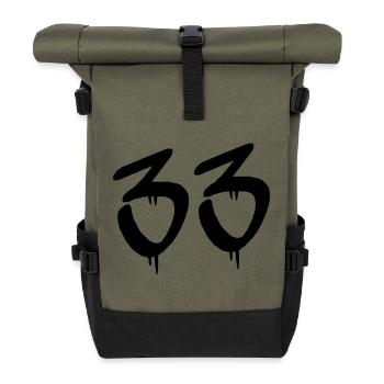 33 - Rolltop Rucksack - Olive/Schwarz - Vorne